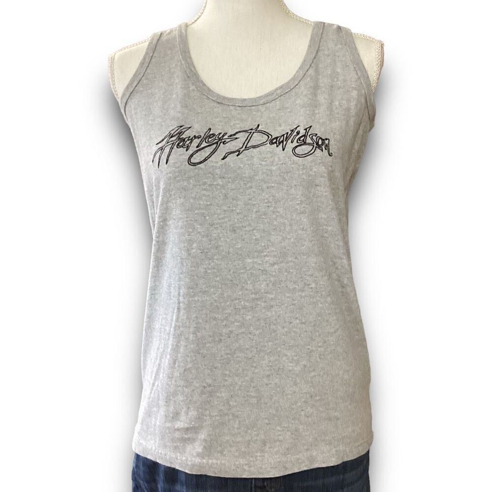 Harley-Davidson of Gray & Black Tank Top Sleeveless Shirt Women’s Size Small